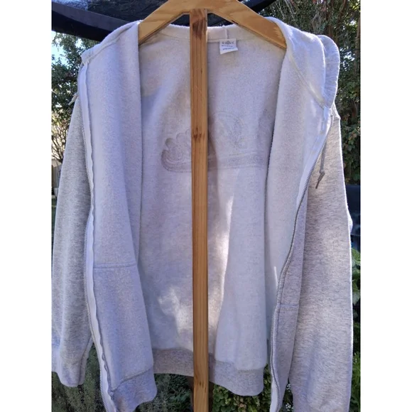 Iets Frans...Script Unisex Gray Full-Zip Hoodie Sweatshirt M EUC - Picture 11 of 14